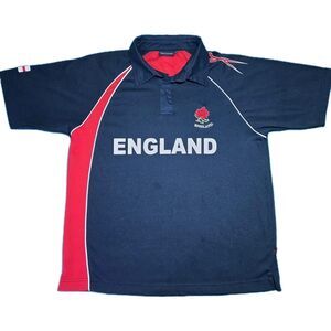 Vintage England Rugby Short Sleeve Shirt Large Polo